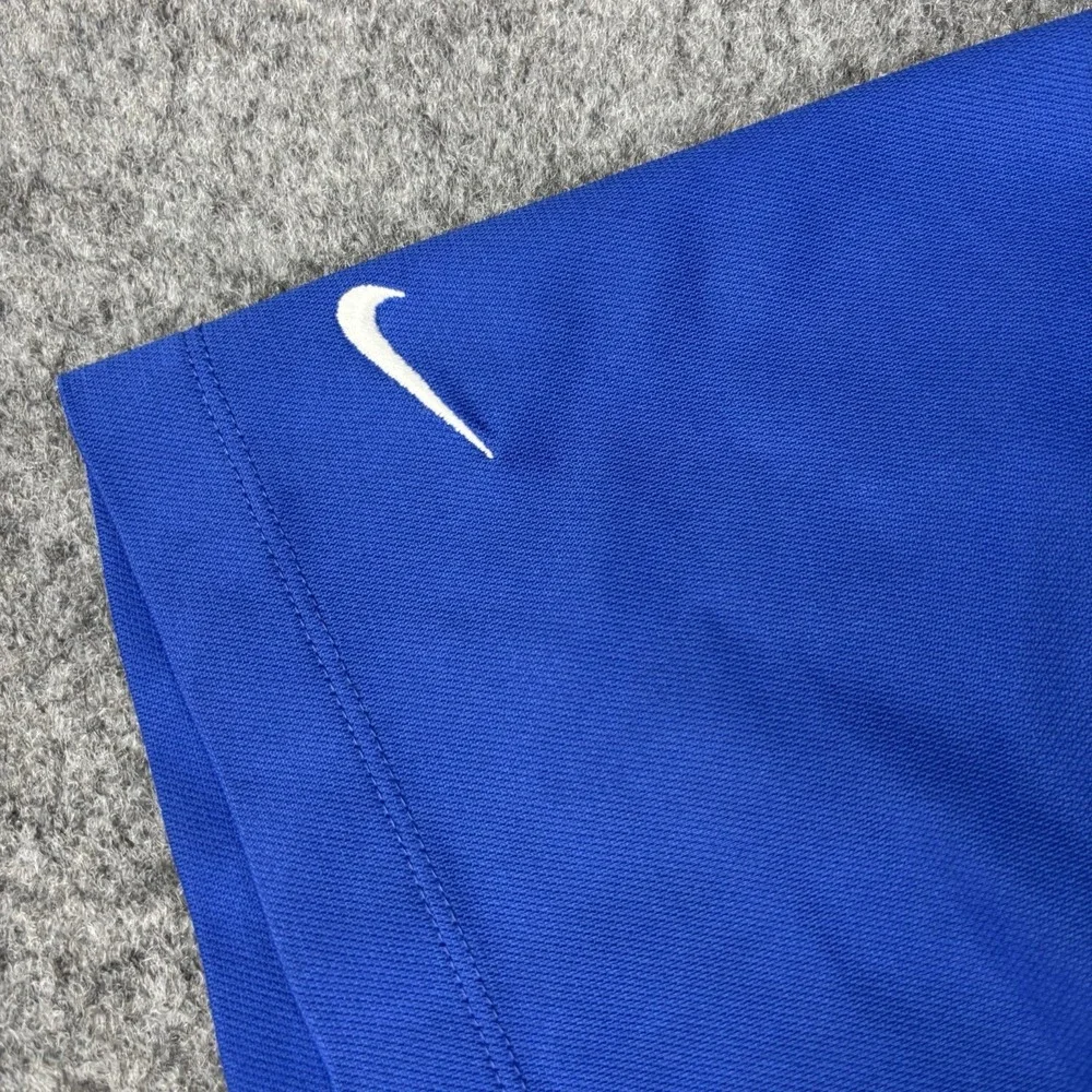 Nike Golf Polo Shirt Mens 3xl Blue Short Sleeve Nike Dri Fit Check Logo Stretch